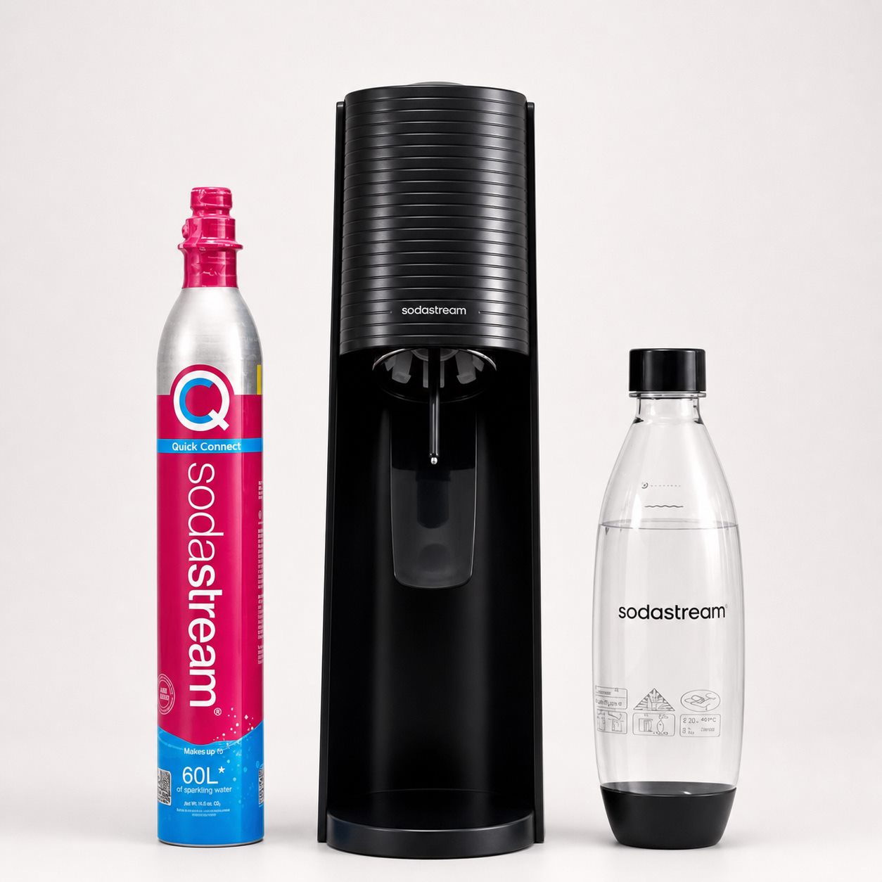 Black SodaStream Quick Connect starter kit