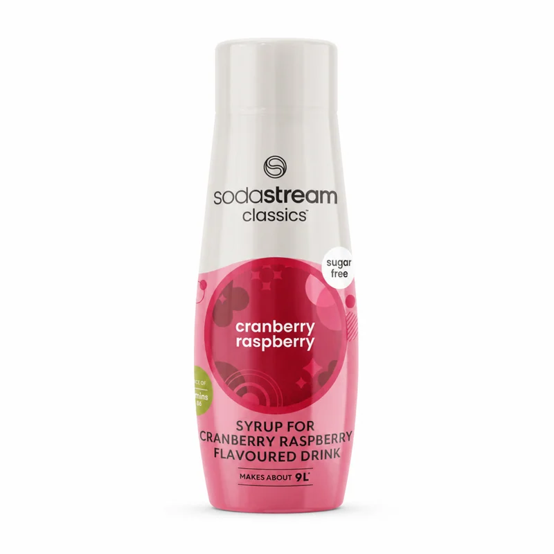 SodaStream Cranberry Raspberry Zero Sugar syrup