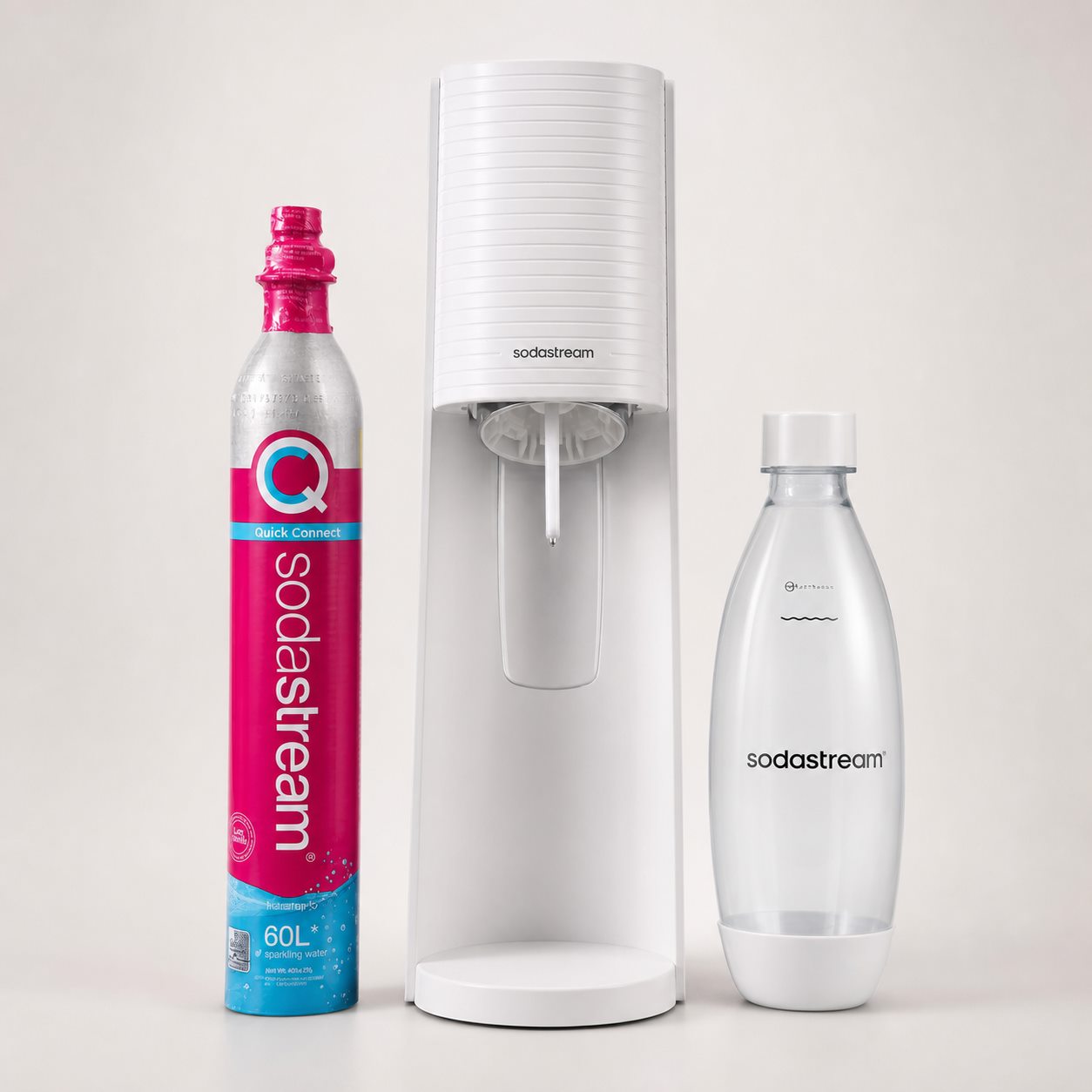 White SodaStream Quick Connect starter kit
